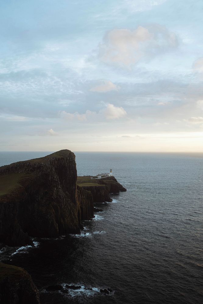 View of Neist Point Lighthouse in Scotland