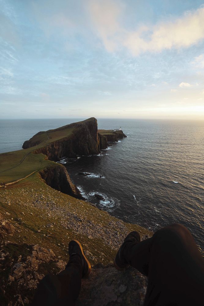 View of Neist Point Lighthouse in Scotland