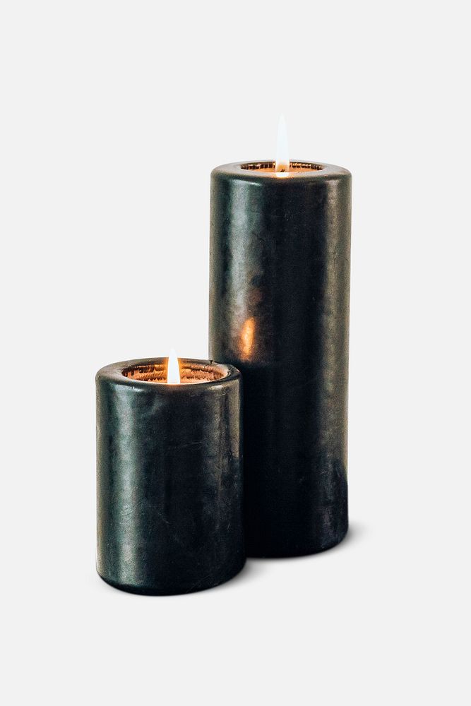 Black pillar candles design resource 