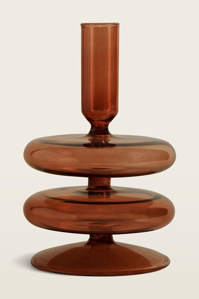 Brown glass vase design element