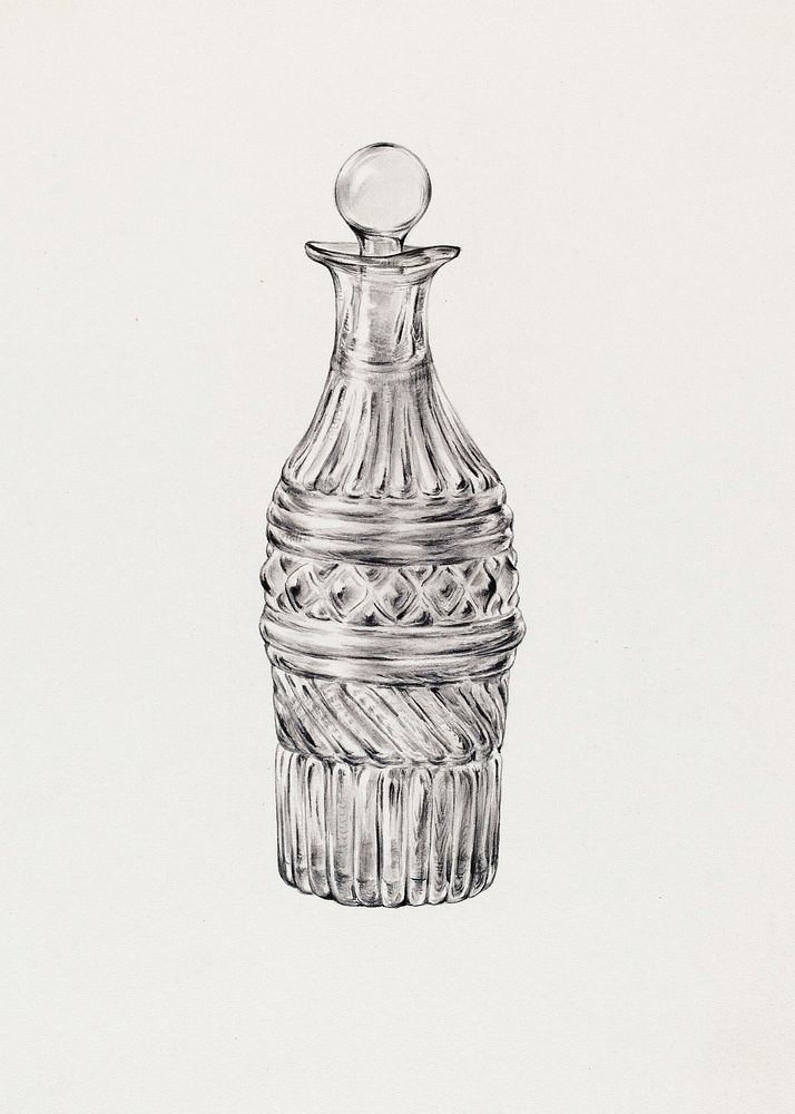 Cruet Bottle (ca. 1939) by Elisabeth Fulda. Original from The National Gallery of Art. Digitally enhanced by rawpixel.