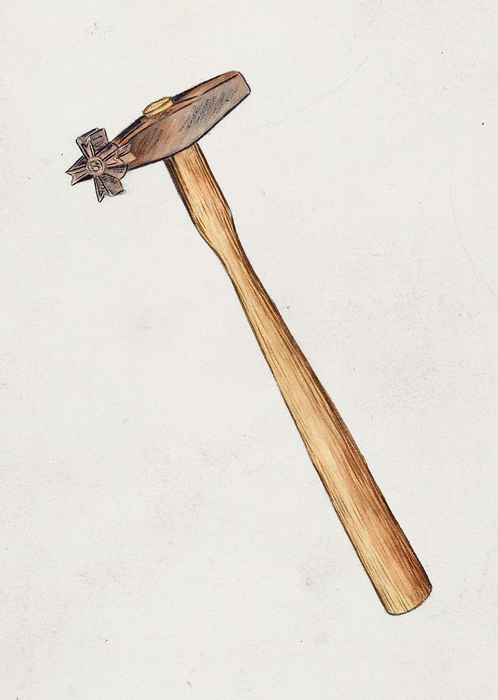 Branding Hammer (1935&ndash;1942). Original from The National Galley of Art. Digitally enhanced by rawpixel.