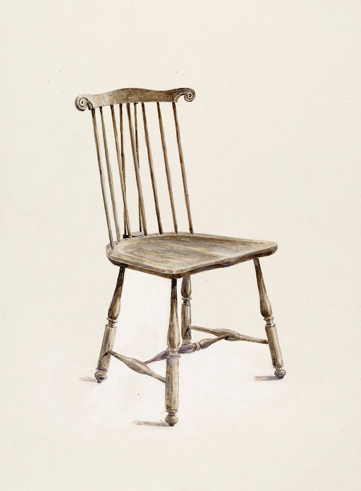 Chair (1935&ndash;1942) by Simon Weiss. Original from The National Gallery of Art. Digitally enhanced by rawpixel.