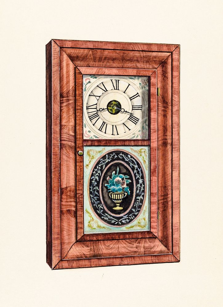 Clock (1936) by Lawrence Phillips. Original from The National Gallery of Art. Digitally enhanced by rawpixel.