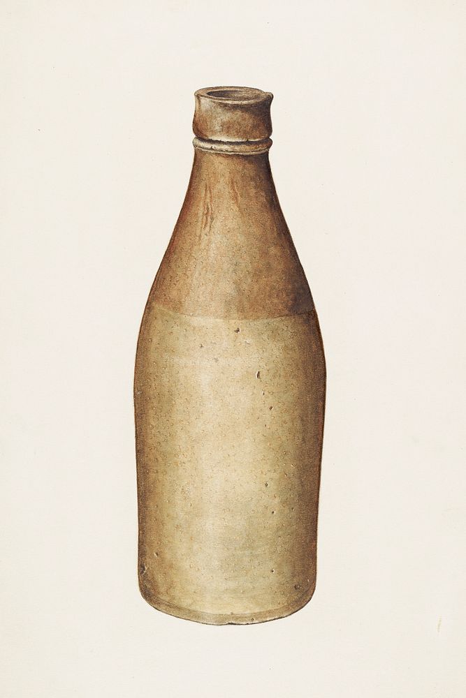 Stoneware Ink Bottle (ca.1940) by Sydney Roberts. Original from The National Gallery of Art. Digitally enhanced by rawpixel.