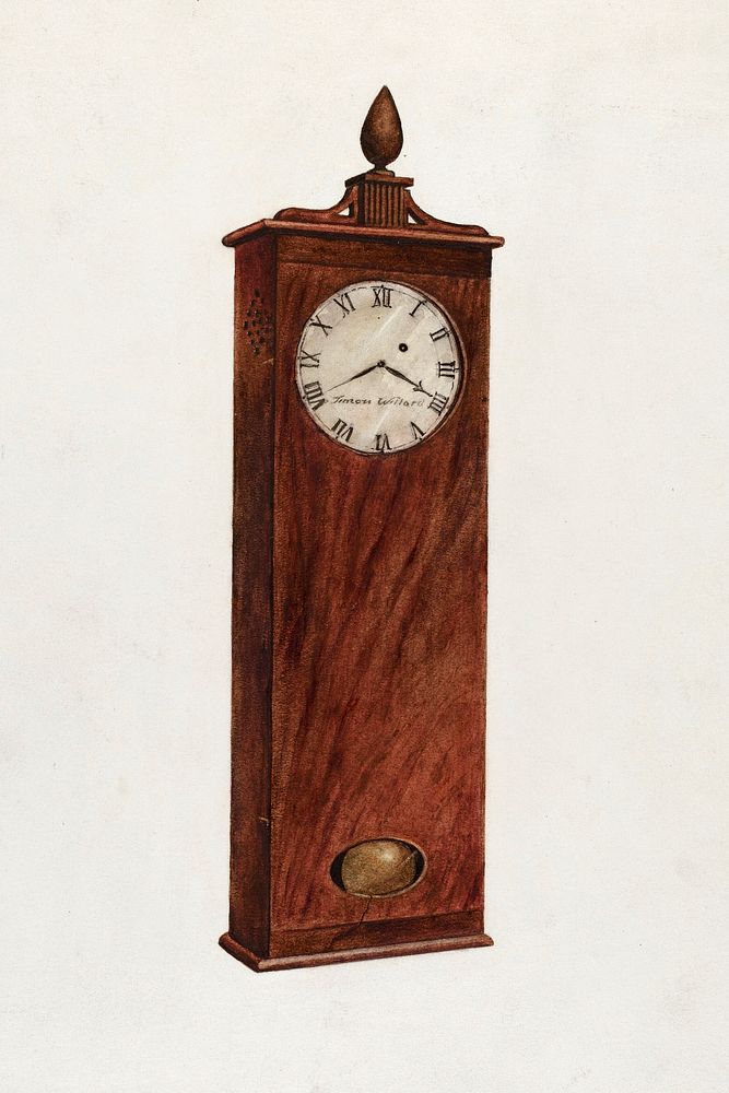 Mantel Clock (ca.1937) by Gilbert Sackerman and Isidore Sovensky. Original from The National Gallery of Art. Digitally…