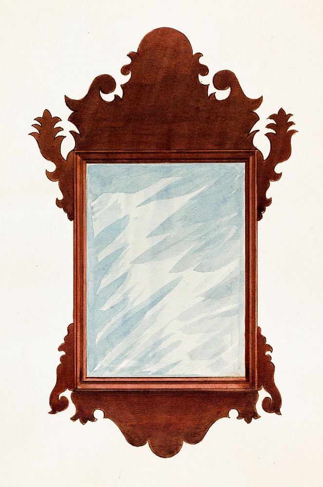 Mirror (c. 1936) by Fred Weiss. Original from The National Gallery of Art. Digitally enhanced by rawpixel.