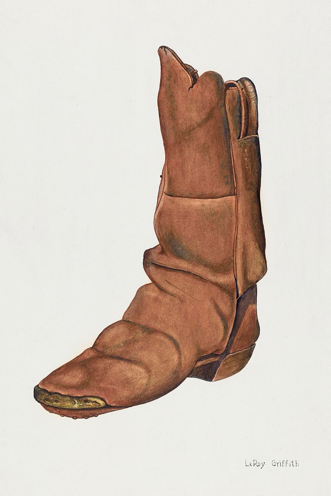 Child's Boot (ca. 1940) by LeRoy Griffith. Original from The National Gallery of Art. Digitally enhanced by rawpixel.