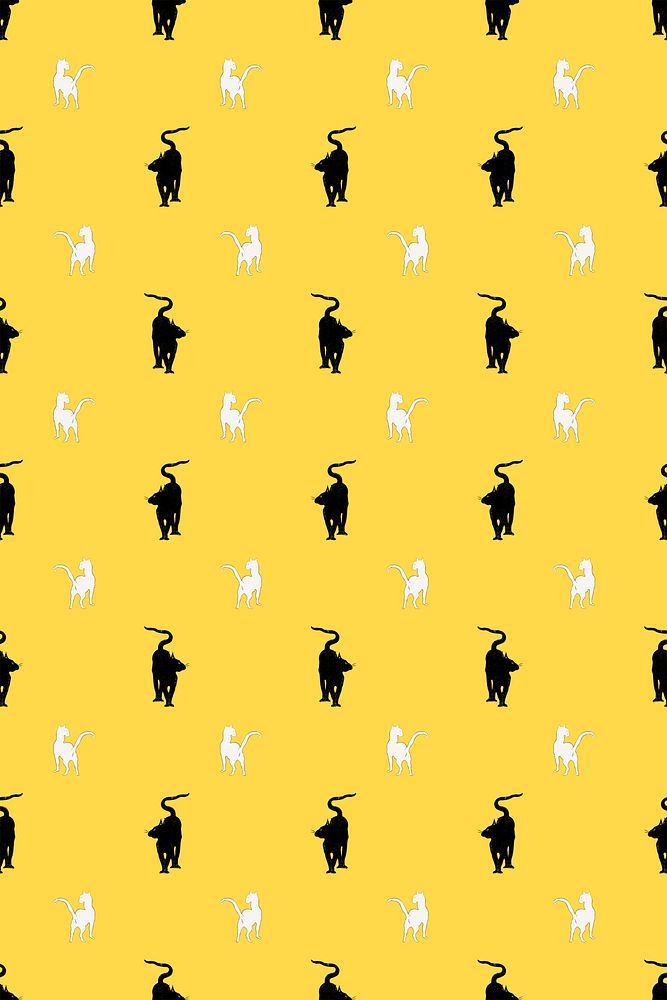 Pattern psd with black cat background, remixed from artworks by &Eacute;douard Manet