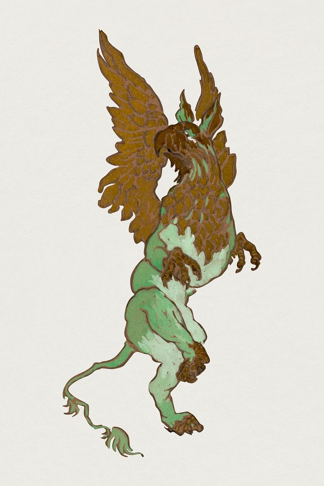 The Gryphon from Lewis Carroll&rsquo;s Alice&rsquo;s Adventures in Wonderland, remixed from artworks by William Penhallow…