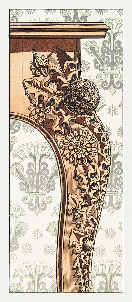 Art nouveau dandelion flower patterns design resource