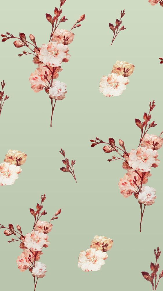 Vintage floral background illustration template