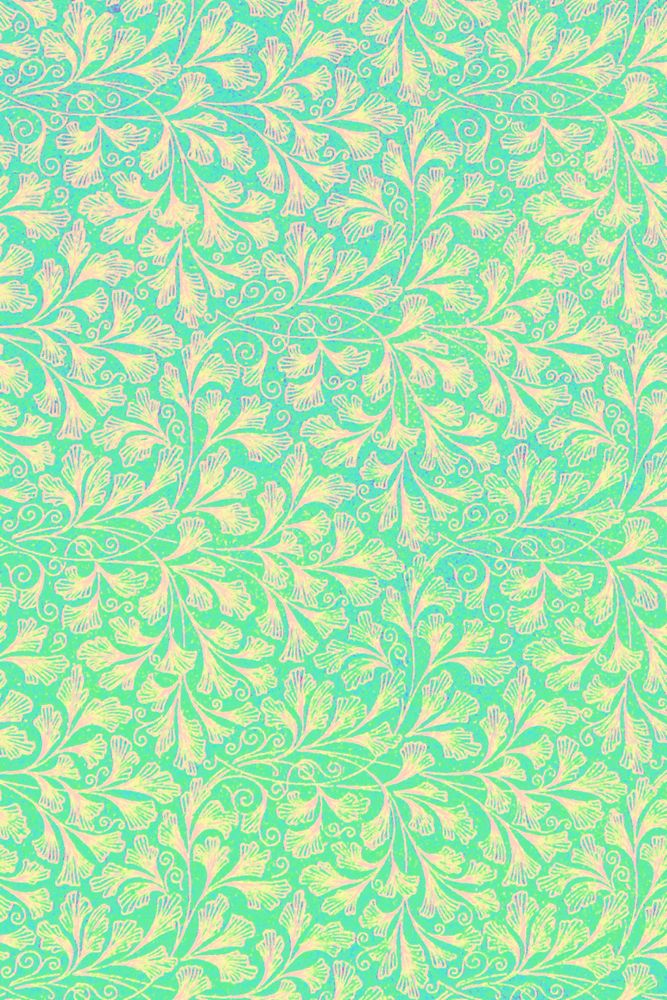 Colorful vintage botanical patterned background