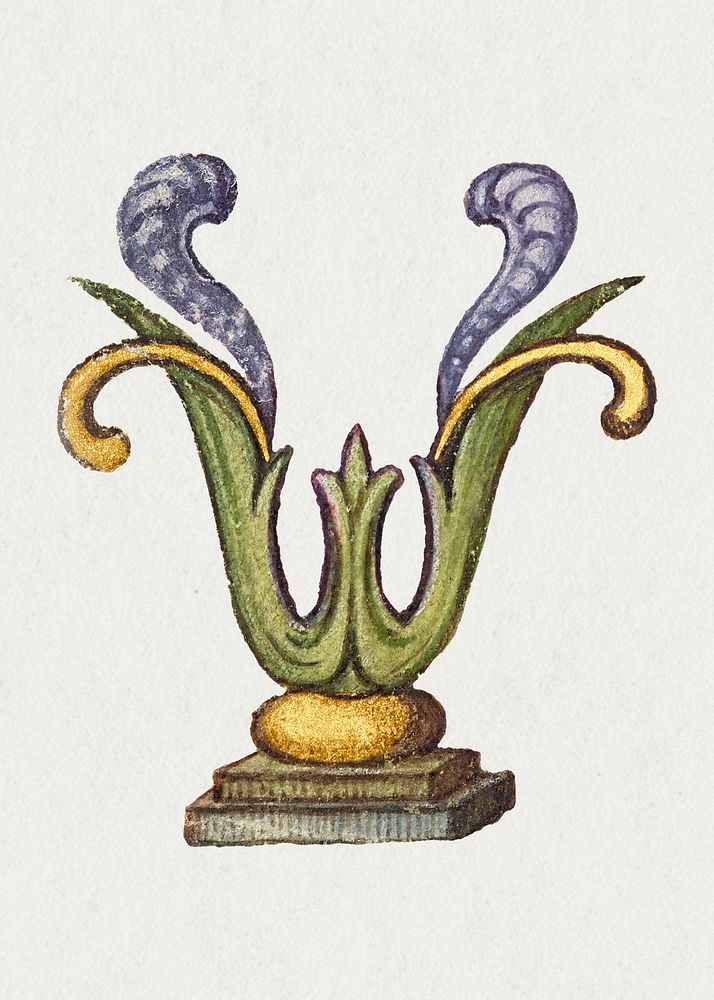 Victorian vintage tassel decorative illustration