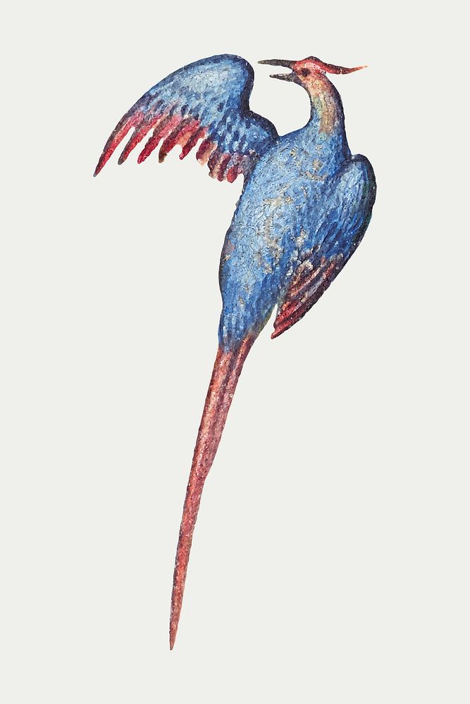 Hand drawn vintage phoenix vector bird
