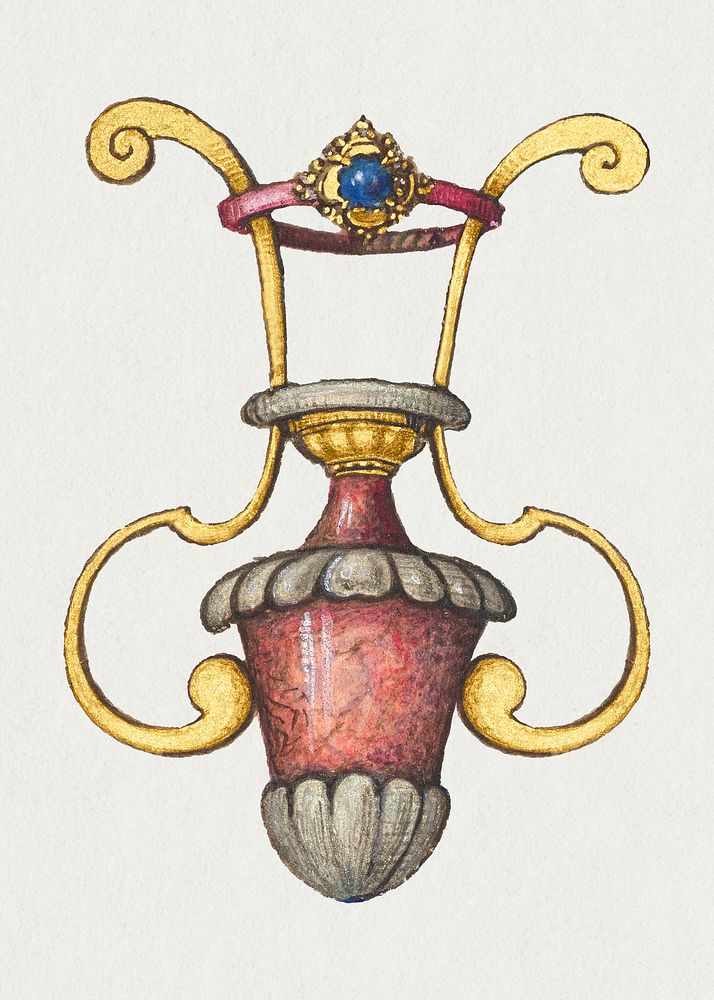 Vintage Victorian ornamental element illustration