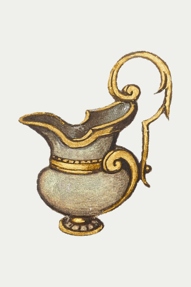 Victorian jug vector vintage decorative object