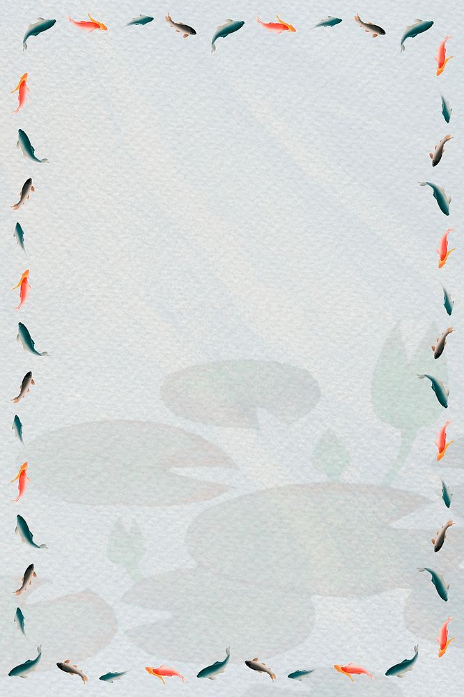 Carp fish vintge frame illustration 