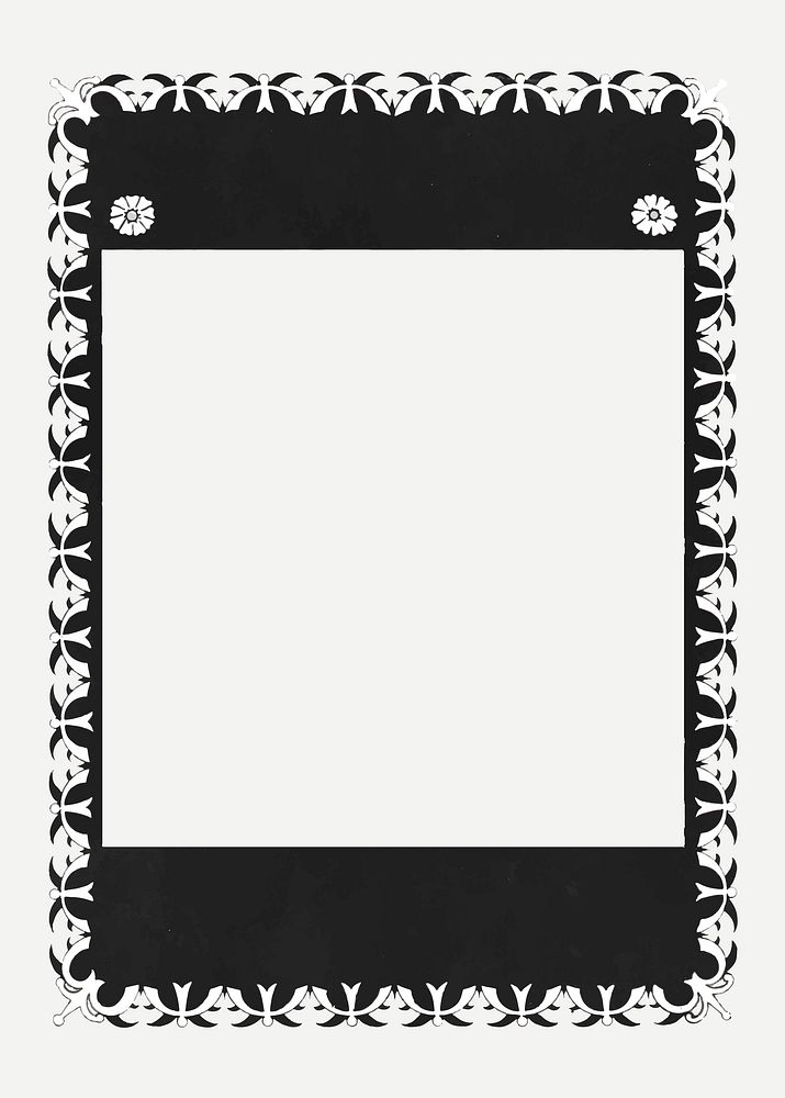 Frame vector with black Motif style, remixed from the artworks by Johann Georg van Caspel
