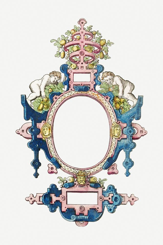 Oval frame illustration 