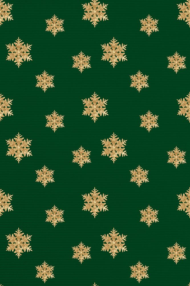 Festive Christmas snowflake seamless pattern background, remix of photography by Wilson Bentley