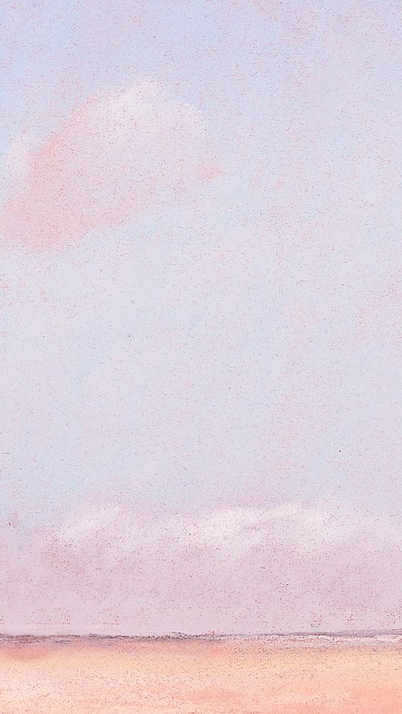 Pastel sky mobile phone wallpaper, remixed from the artworks of the famous French artist Edgar Degas.