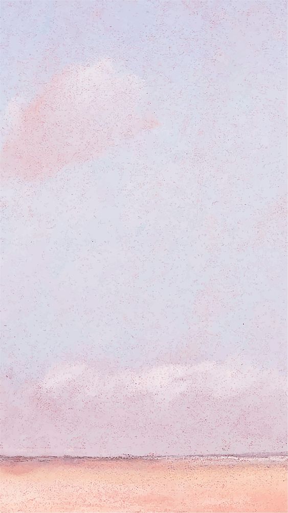 Pastel sky mobile phone wallpaper vector, remixed from the artworks of the famous French artist Edgar Degas.