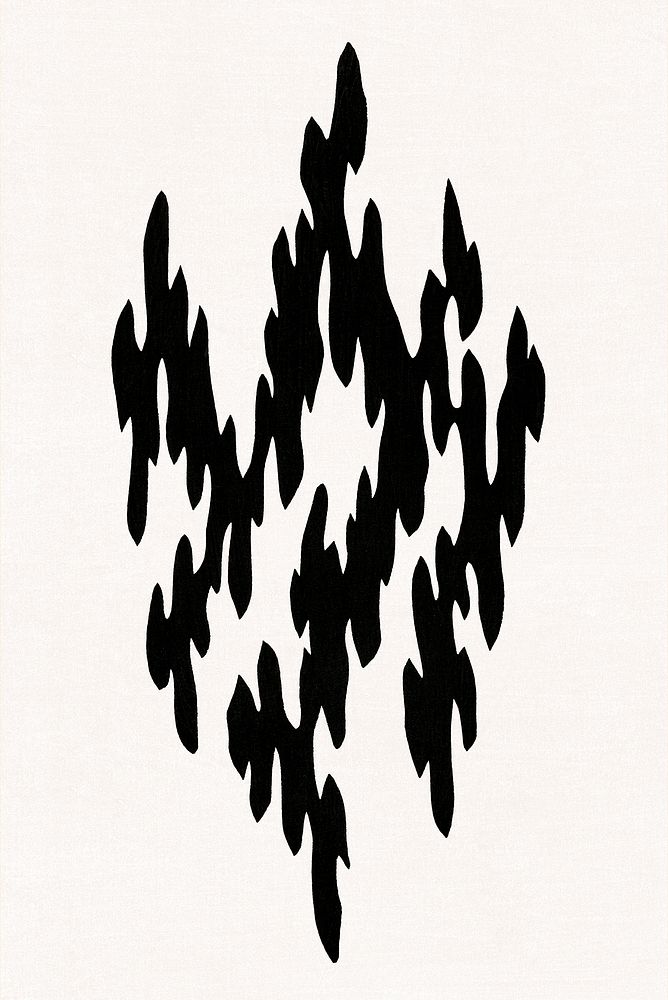 Japanese black kamon emblem psd element, remix of artwork by Watanabe Seitei