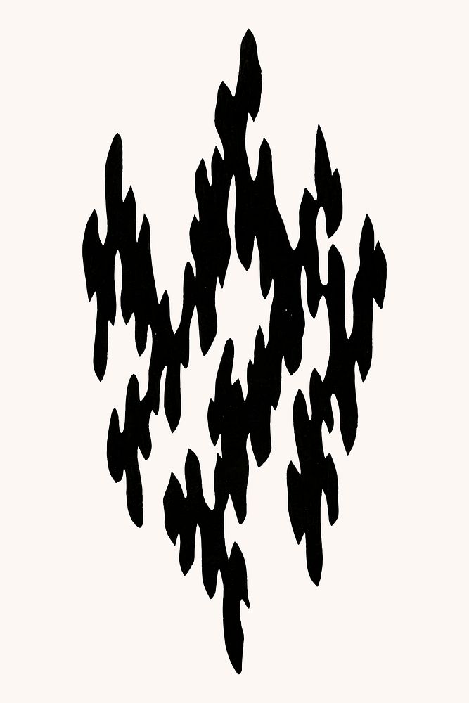 Japanese black kamon emblem element vector, remix of artwork by Watanabe Seitei