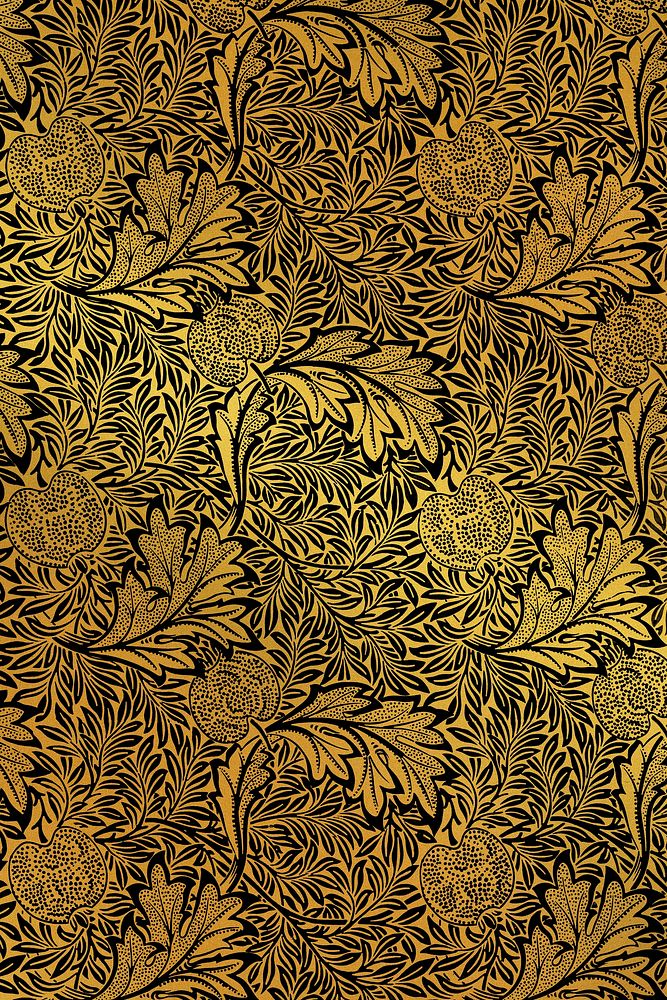 Vintage floral pattern background remix from artwork by William Morris
