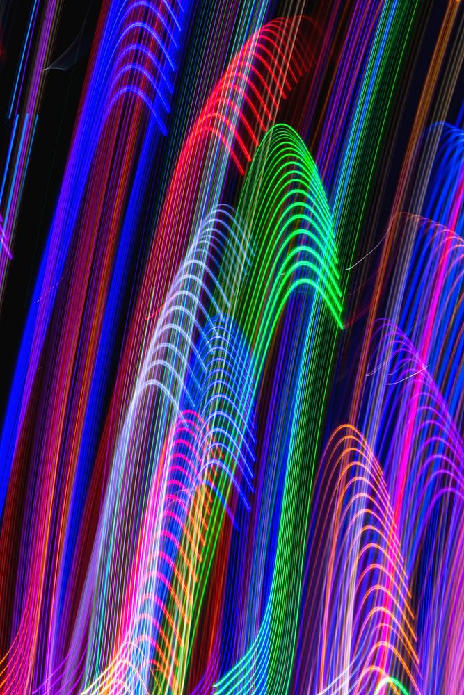 Colorful neon defocused lights patterned background