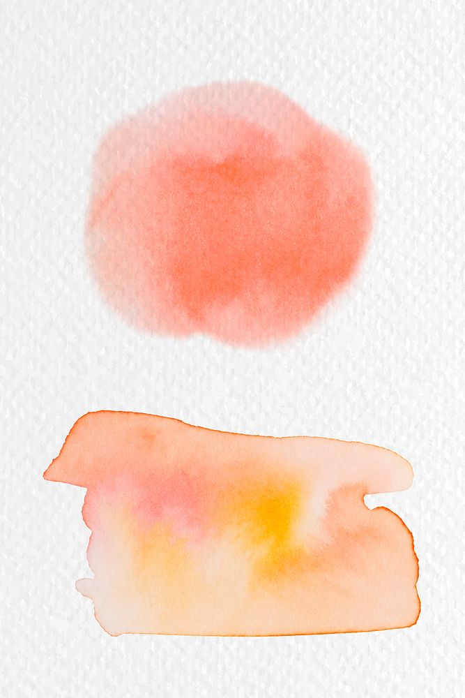 Abstract orange and yellow watercolor splash vector