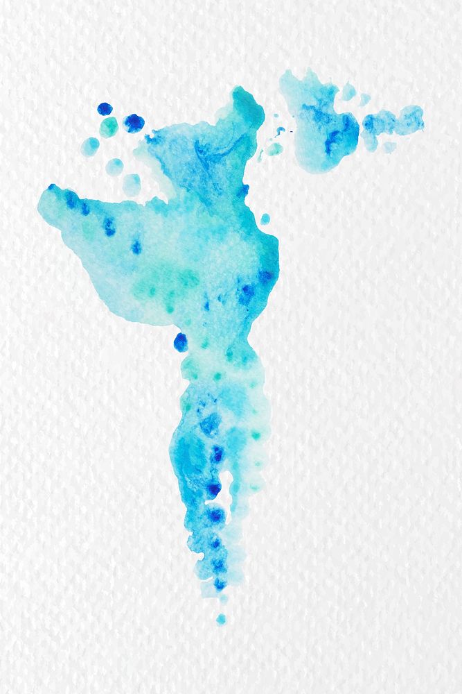 Abstract light blue watercolor splash vector