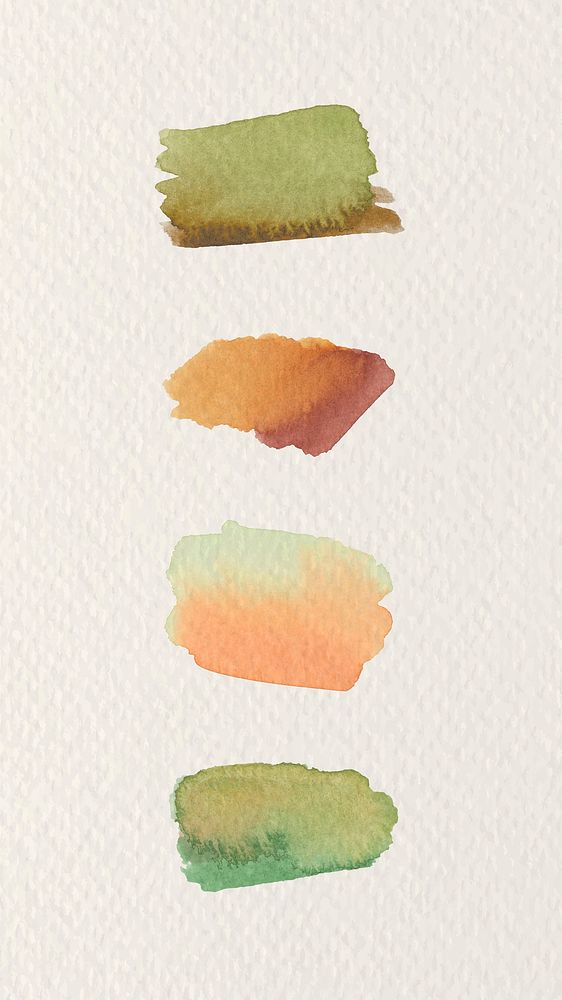 Colorful watercolor brush strokes vector