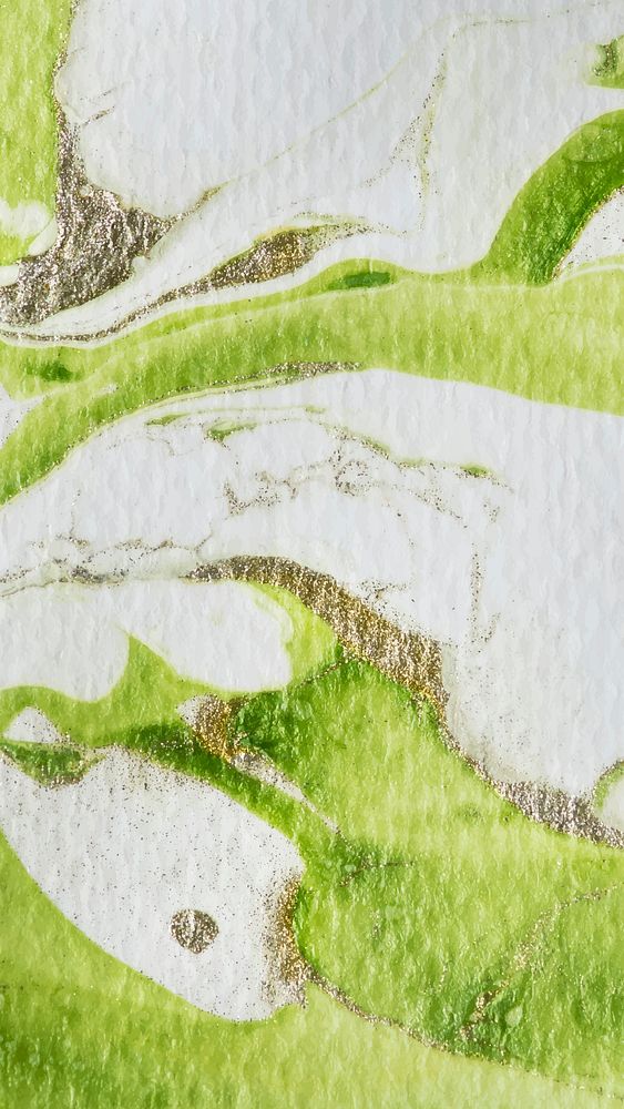 Green abstract watercolor mobile wallpaper vector