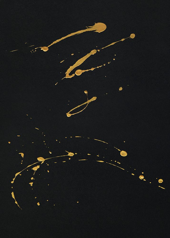 Gold blotched oil paint texture illustration