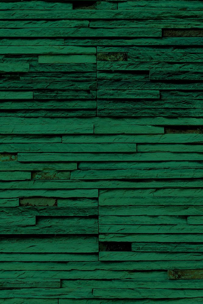 Blank dark green brick textured background