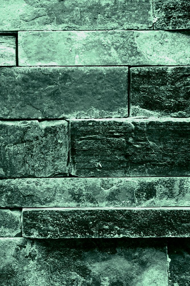 Blank green brick textured background