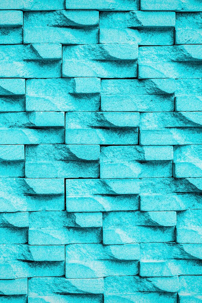 Turquoise brick patterned Background