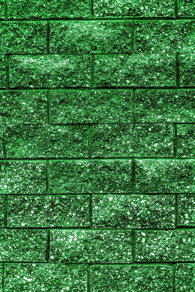 Blank green brick textured background