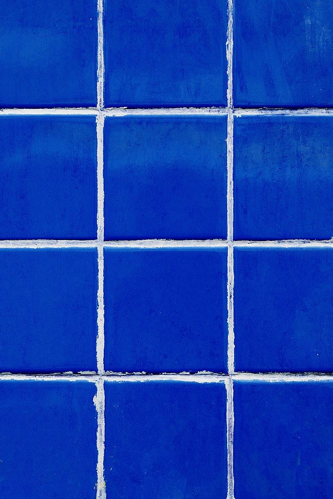 Blue tiles grid patterned background