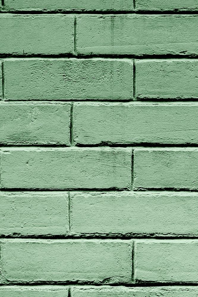 Blank neon green brick patterned background