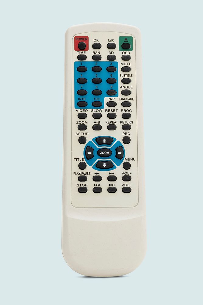 Old white television remote control design element