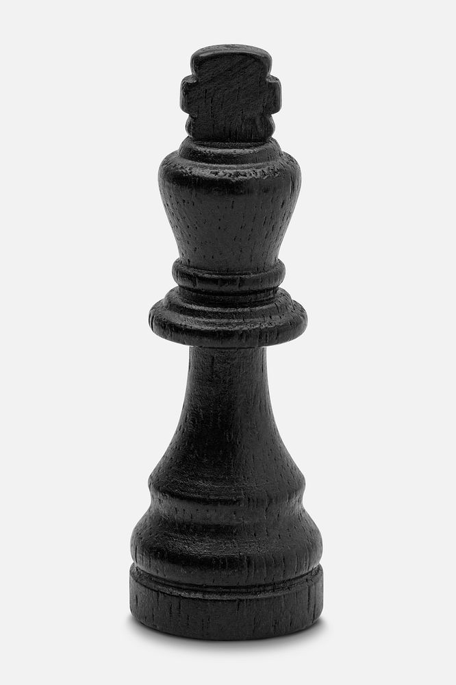 Black king chess on white background