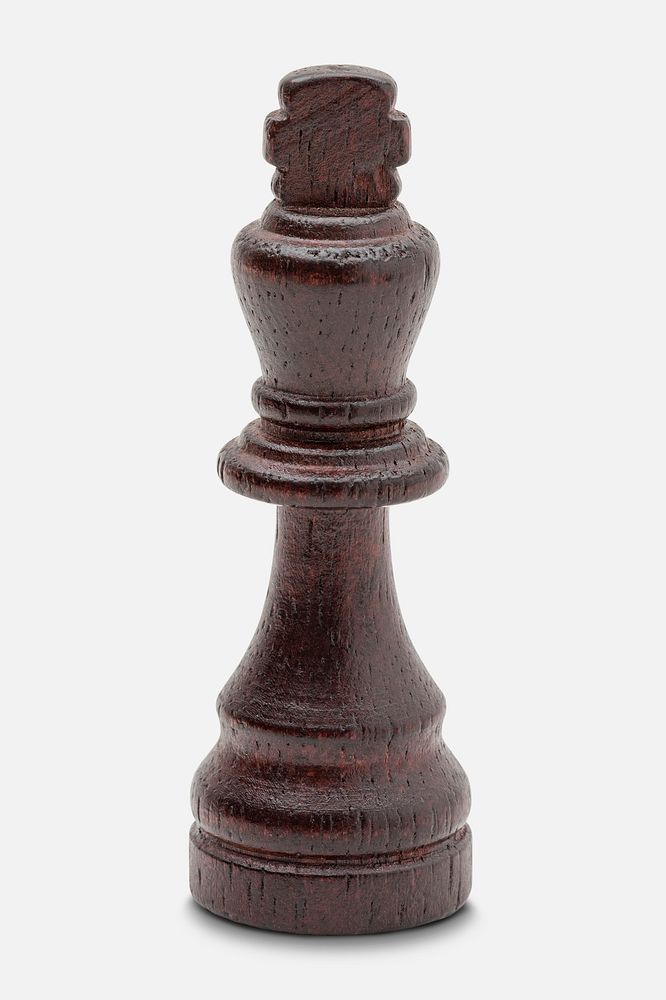 Brown king chess on white background