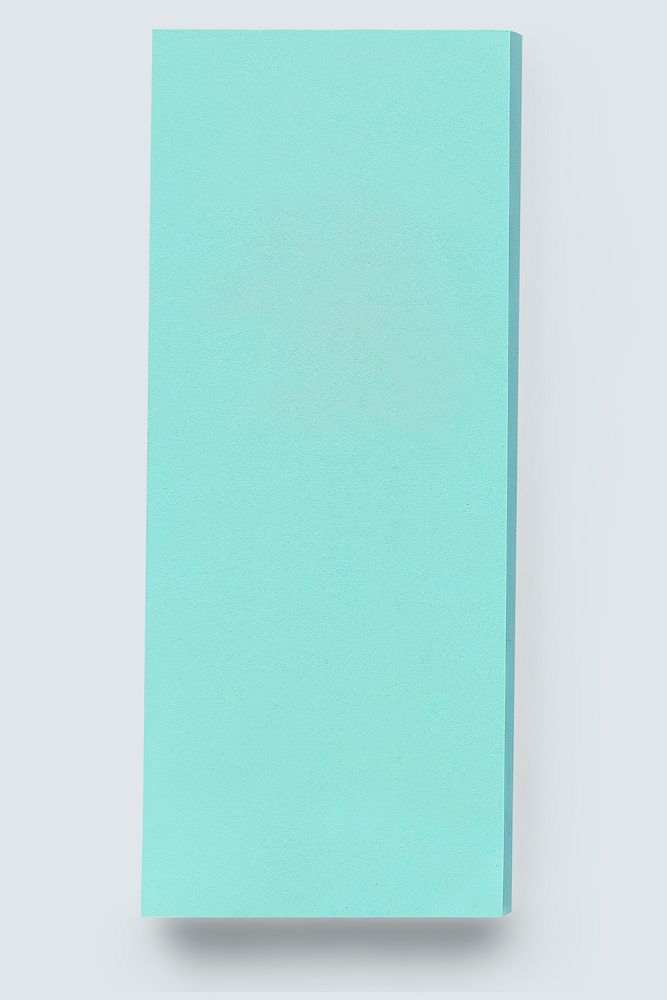 Blue sticky note on gray background mockup