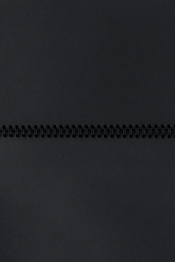 Closeup of black notebook ring loop mockup