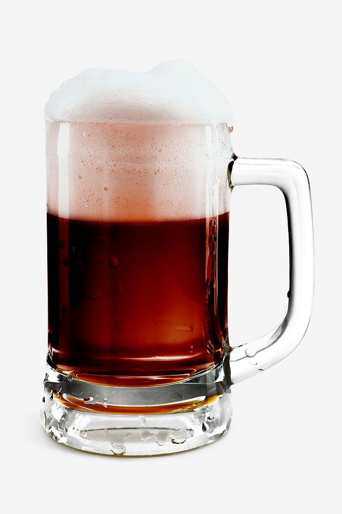 Dark beer with froth mockup in a mug