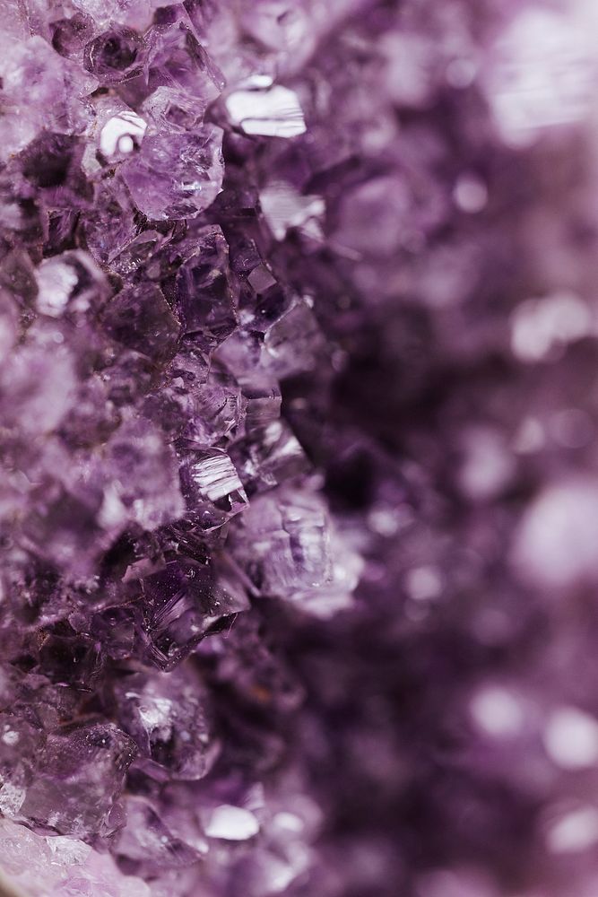 Amethyst crystal macro photography