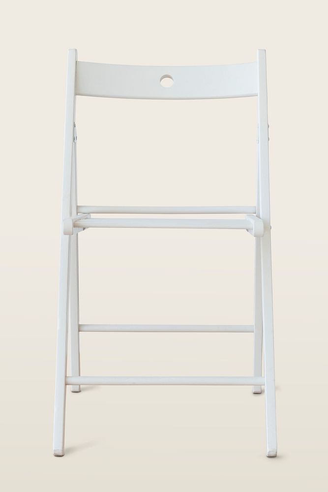Modern white chair on off white background